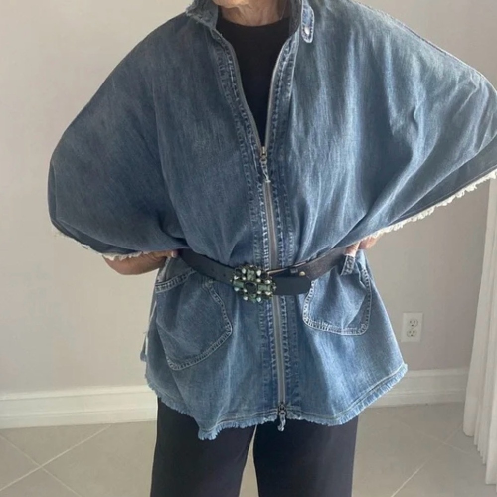 Treasure and Bond Leisure & Bond Denim Cape Sz OS
